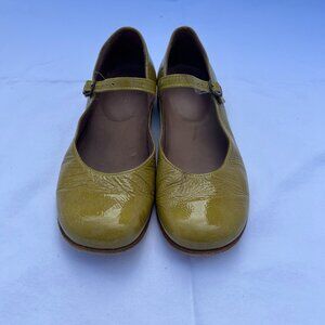 Pepe Kids Buckle fastened Ballerina Shoes in Green  - Size 30